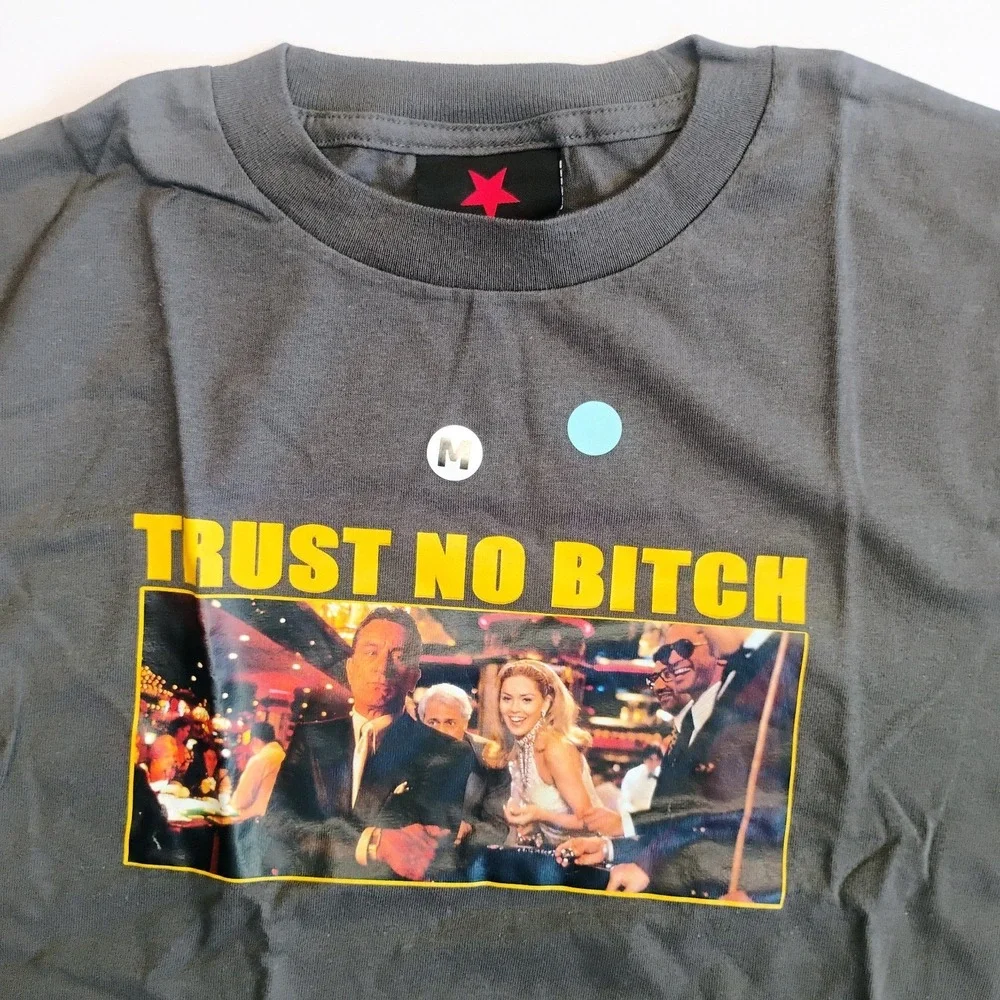 Serial Killer Trust No Long Sleeve Graphic Tee TShirt SZ M Gray  VTG 1990's NOS